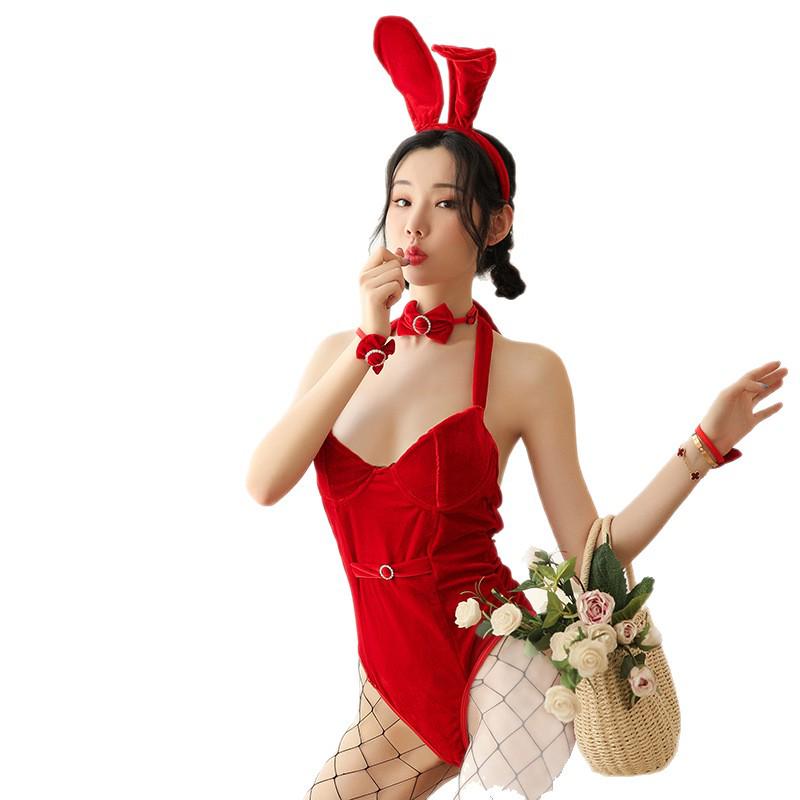 Bunny Girl Role Play Open Crotch Lingerie Set 19172