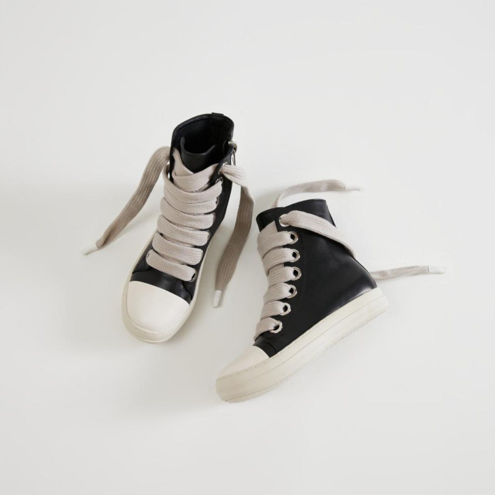 Rick High Top Flat Sneakers Platform Corss Tied Men's Shoes Women Sneakers Oween Designed Causal Flats Zip Ankle Botas 45