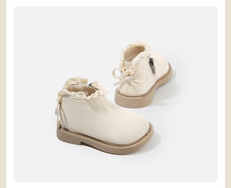 Autumn/Winter Infant & Girls' Leather and Cotton Boots, Korean Style