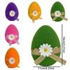 With Flower Bow Large Plush Egg Colorful Easter Egg Ornaments  Spring Party Decor