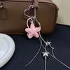 Bag Charm Simple PU Leather Star Phone Lanyard Backpack Decor Ornament Bag Hanger Chain for Women Accessory