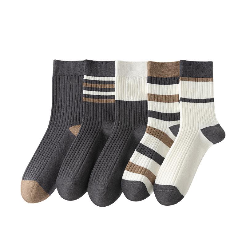 Male Autumn and Winter Thickened Warm Match Color All Match In The Sport Tube Socks