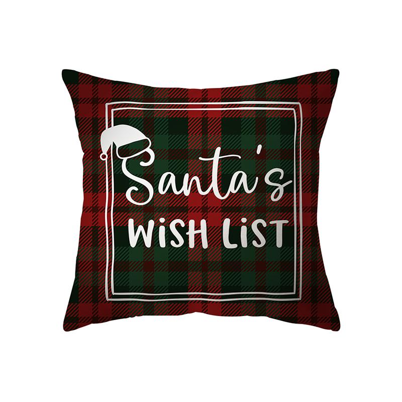 Christmas Theme Snowflake Print Pattern Cushion Cover Home Living Room Sofa Decoration Pillow Pillow Cover