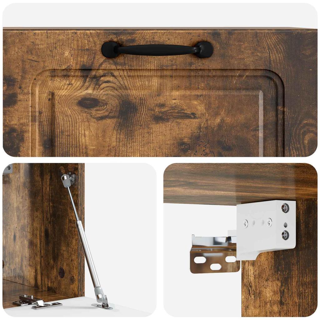 Wall Mounted TV Cabinet Smoked Oak 78.5 x 31 x 30 cm