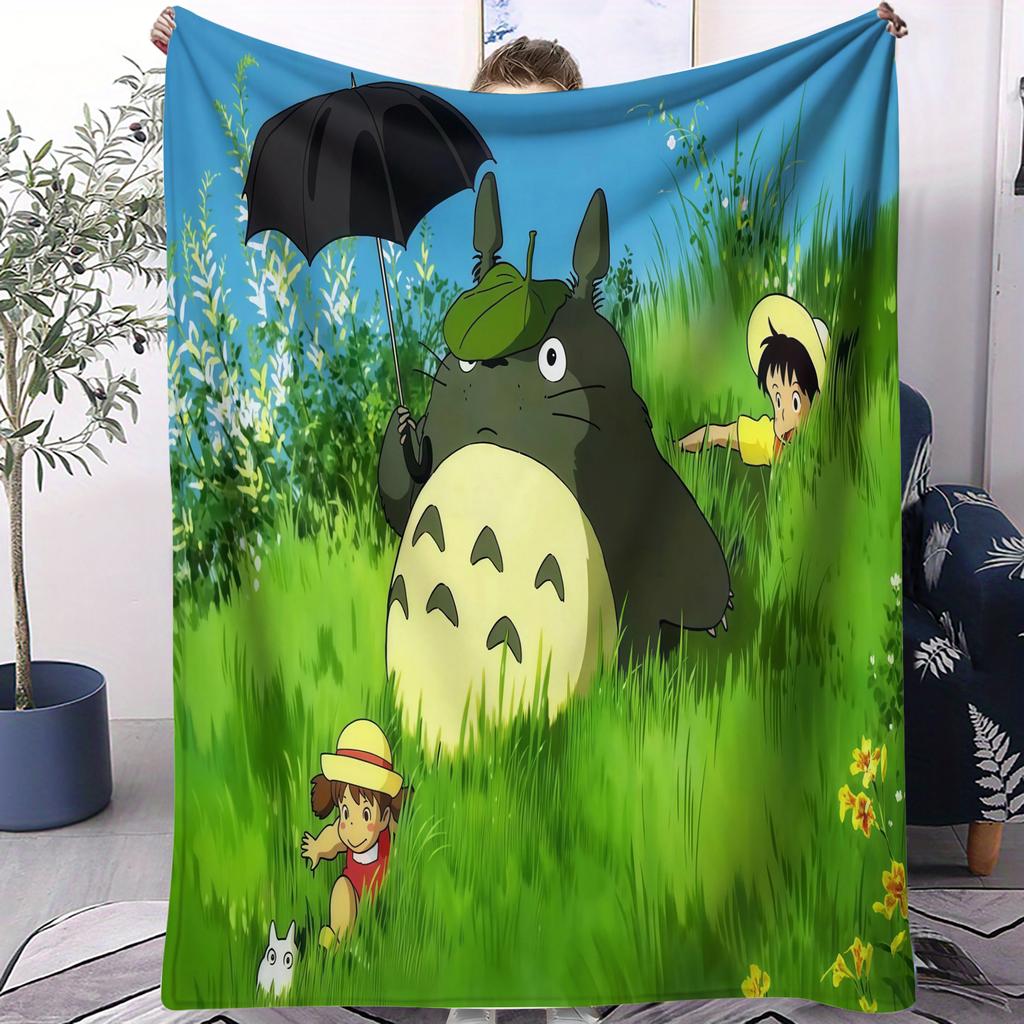 Hayao Miyazaki Klassische Anime-Decke Für Büro Reisen Komfort Freizeit Camping Reise Multifunktionale Universelle Decke Ventilator Geschenk