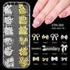 Gold & Silver Cross Starburst Nail Art Studs and Dots