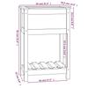 Planter with Shelf Gray 54x34.5x81 Cm Solid Pine Wood