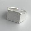 925 Sterling Silver Rings for Women Couple Minimalist Handmade Simple Square Shinning Ring Fine Jewelry Gift Prevent Allergy