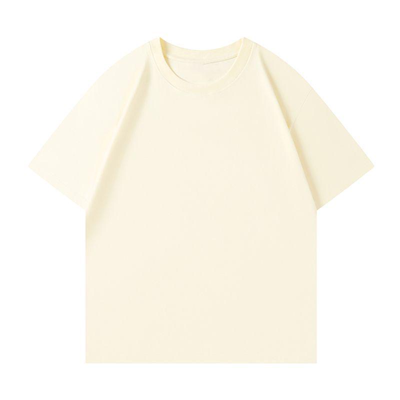 Multi-color Drop Shoulder Loose Fit Cotton T-shirt with Custom Logo