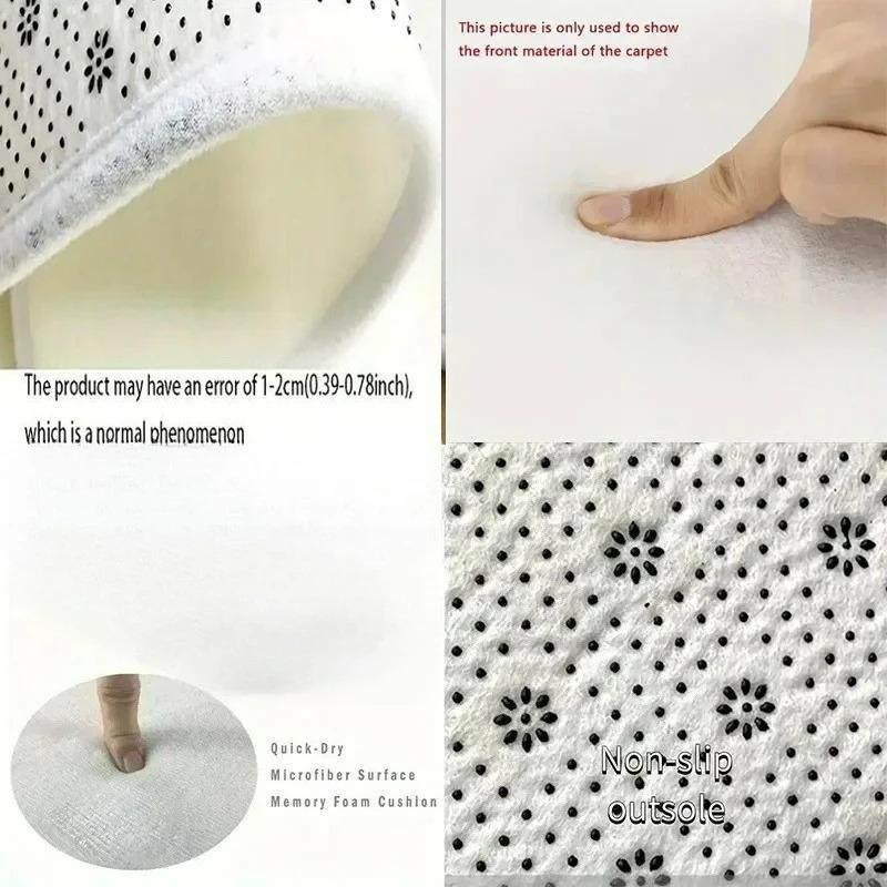 Boho Style Black White Bee Area Rug Anti-slip Floor Mat for Living Room Bedroom Home Decor Vintage Ethnic Pattern Carpet