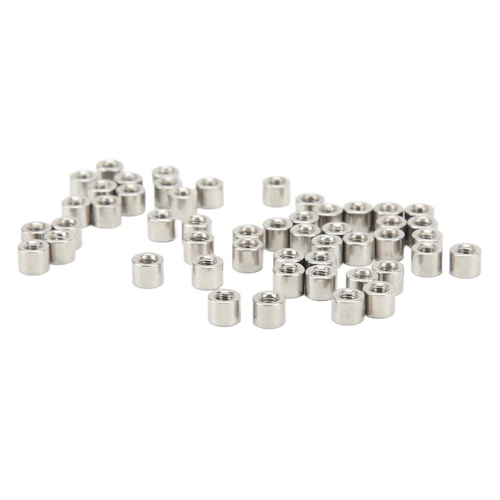 50PCS Round Connector Nuts 304 Stainless Steel M3 Female Thread Cylindrical Coupling Nut