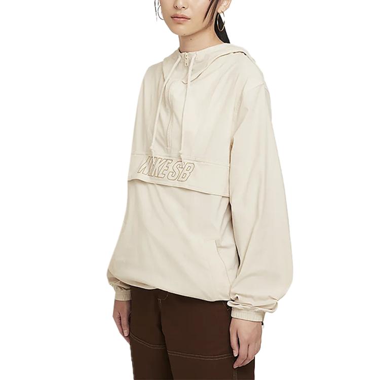 

Nike SB Quick-Dry Hooded Pullover Half-Zip Long Sleeve Sweatshirt Unisex Sweatshirts Light-Brown Khaki FV7344-104 XL