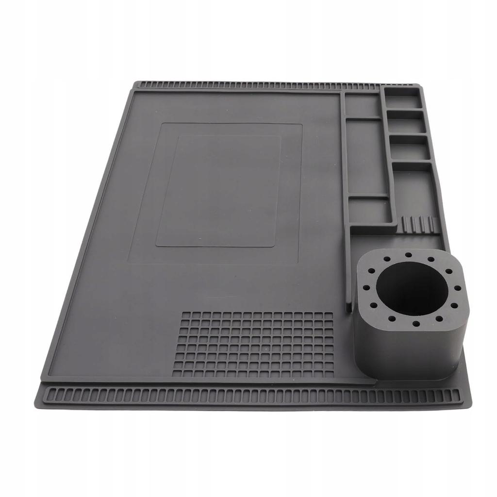 FixZone ProSilica ESD 40x30 - Antistatische Silikonmatte für Löten und Reparaturen | 500°C | 120 Zellen | Für Handys, Leiterplatten, Laptops