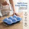 3D Baseball Ice Cube Molds, 6 Cavity Large 2.2 Inch Silicone Ice Cube Trays with Leakproof Lid, Slow Melting Big Round Whiskey Ice Maker