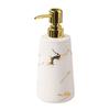 Ceramic Soap Dispenser, Elegant Marble Pattern, Refillable 500ml/17oz, for Body