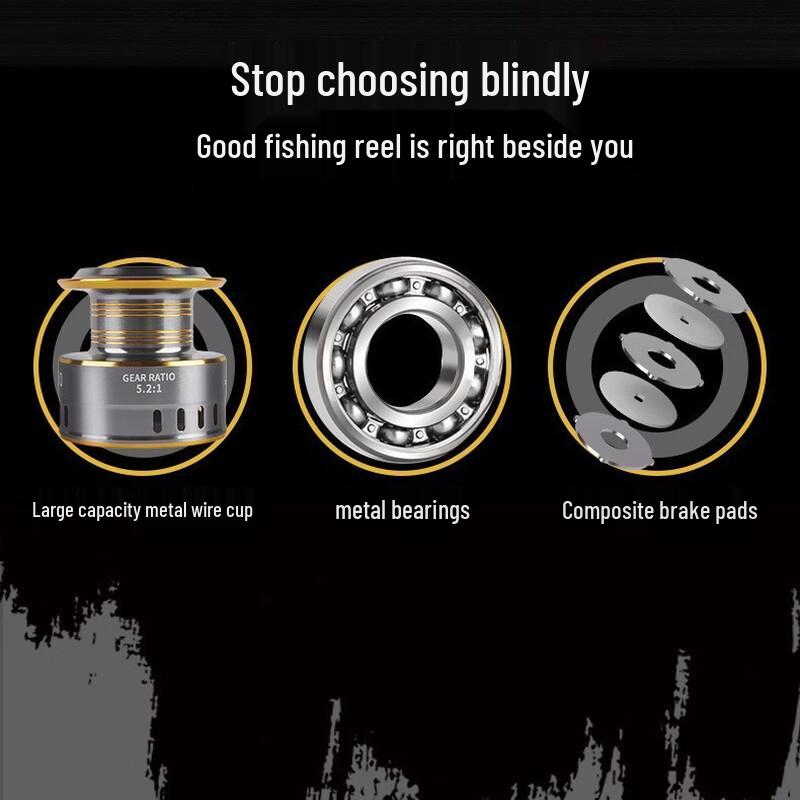 Wangfeng Long Cast Spinning Fishing Reel