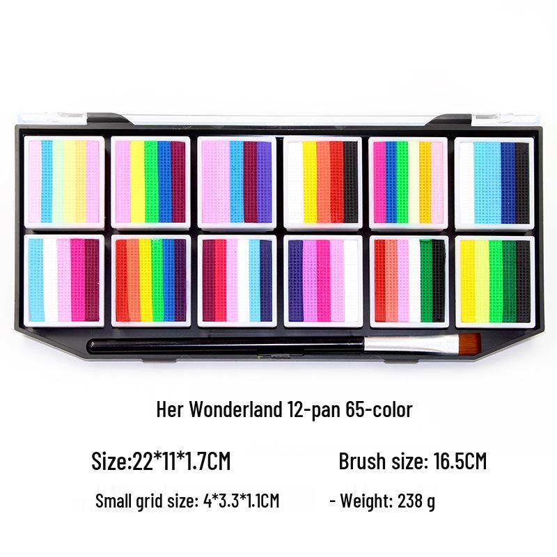 

Детский аквагрим для сцены, уличных выступлений и Хэллоуина - Радужные полоски (запасные)