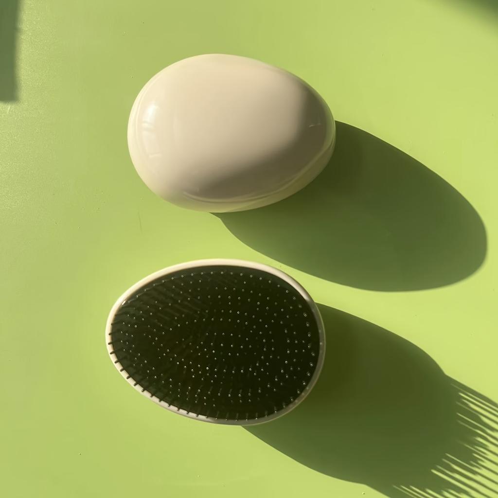 [Portable Hair Brush] Portable Anti Knot Tangling Egg Shape Hair Brush | Scalp Massage Comb Good Travel Partner
