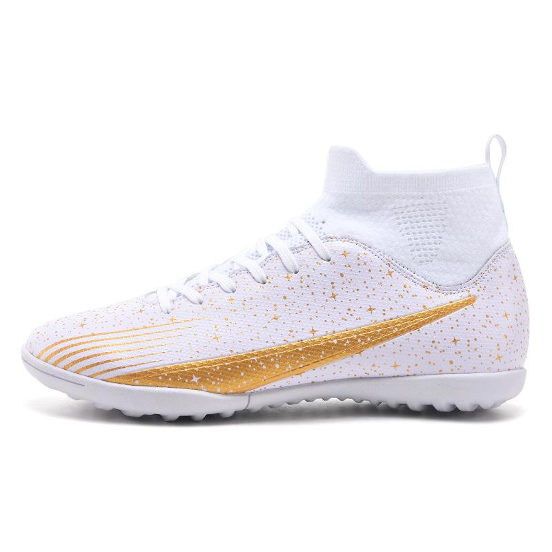 High-top football shoes tf broken nails artificial grass boys and girls teenagers students leather foot sports training shoes