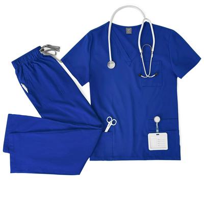 Uniformi mediche unisex Uomo Donna Abbigliamento infermieristico Laboratorio Costume di bellezza Set scrub infermiera Camice clinico Pantaloni