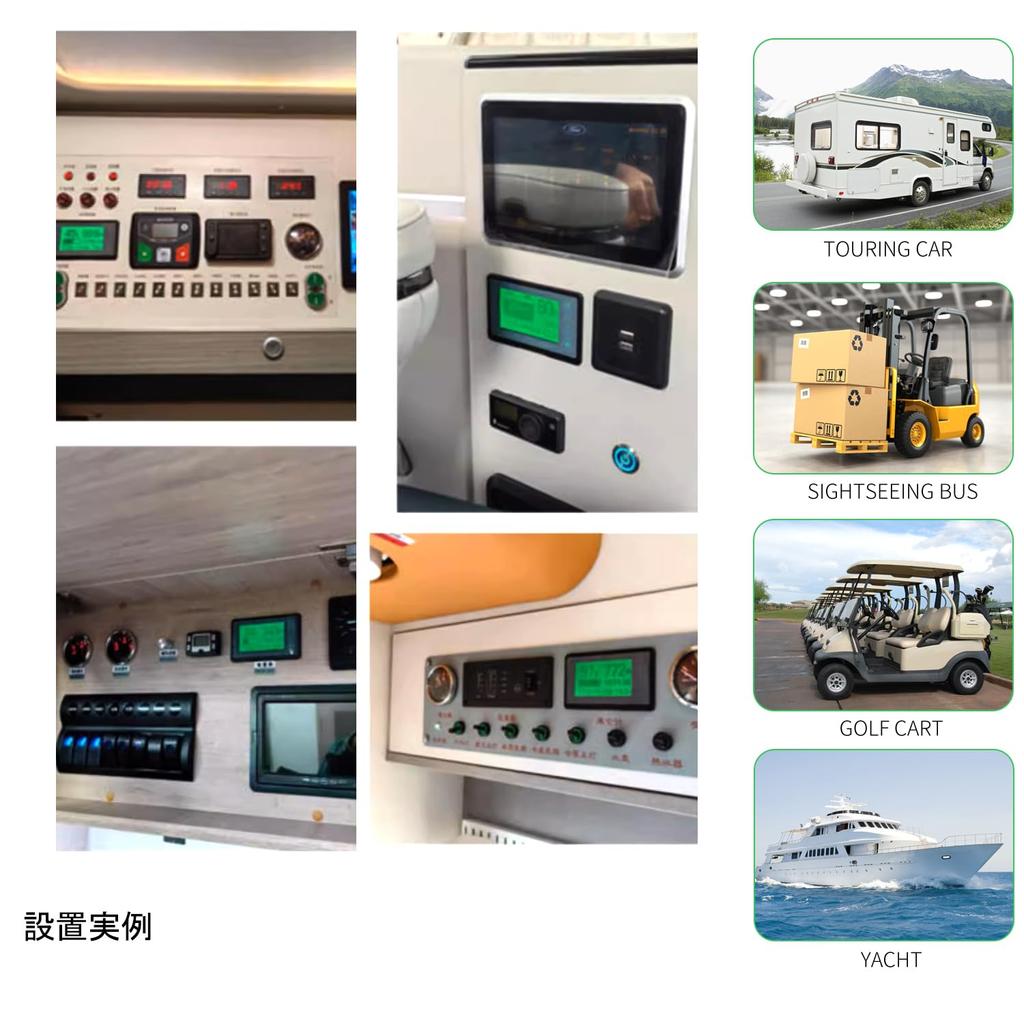 Kolemz Battery Monitor Voltmeter Ammeter Multifunctional with 500A Shunt for