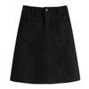DIMANAF Plus Size 2025 New Winter Women Skirts Corduroy Loose Casual Elastic Waist Fashion Lady Thick Short