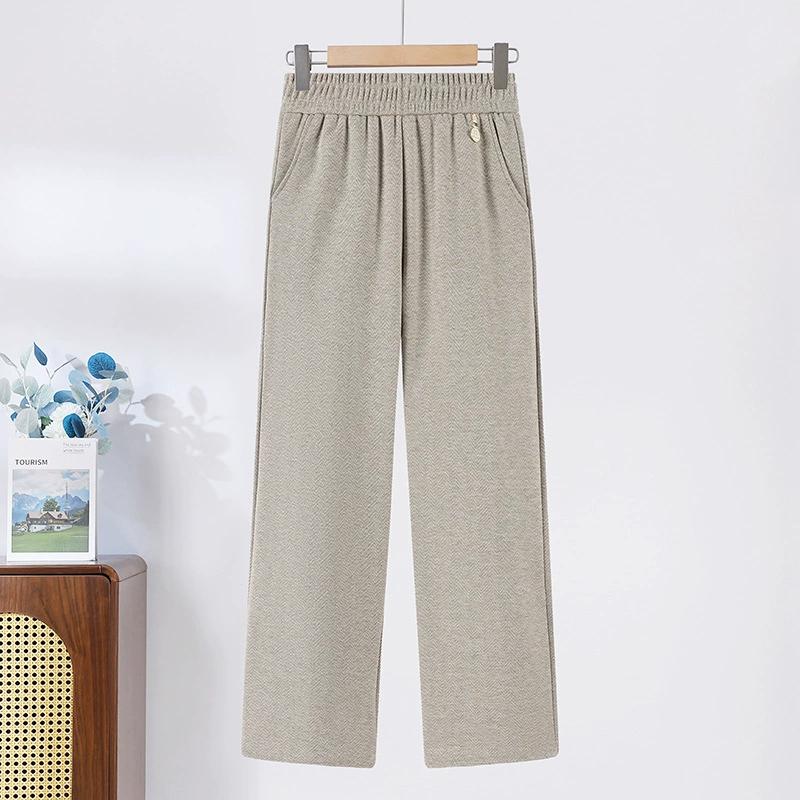 Mittelalte und ältere Mutterhosen Herbst und Winter Hochtaillierte Hosen mit geradem Bein Oma-Hosen Hosen Verdickt