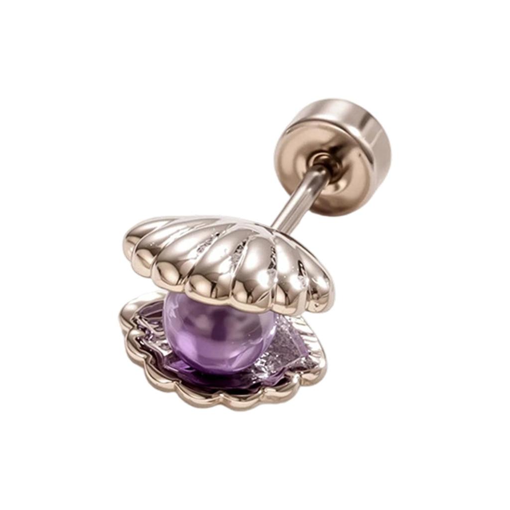 Colorful Titanium Steel Thin-Stem Double-Ended Screw Cartilage Ear Studs & Conch Earrings - Minimalist For Young Women