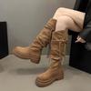 Skinny Tall Boots But Knee Piled Boots Fashionable Versatile Comfortable Casual Women Boots 2025 New