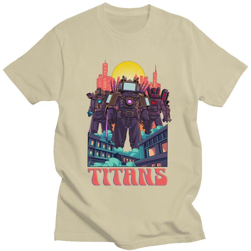 Custom Hot Game Titan Speakerman Skibidi Toilet T Shirts for Men Pure Cotton Tees Tshirts Fashion Tshirt Clothing