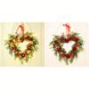 Valentines Day Heart-shaped Decorative Wreath, Hanging Garlands with Artificial Roses and Leaves, With/ Without Light