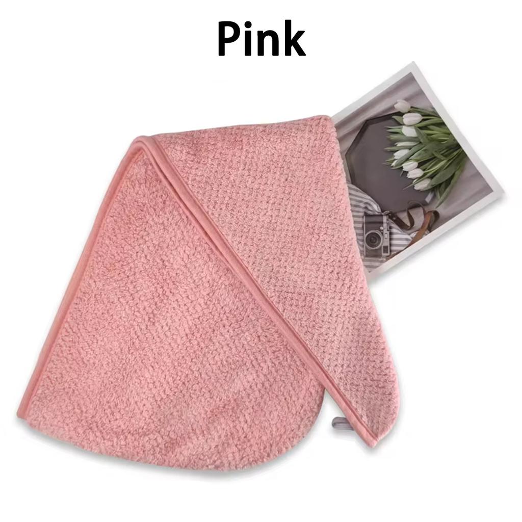 Ultra Fine Fiber Towel With Dry Hat  Absorbent Towel Hair Dryer Towel Can Quickly Dry Curly Or Straight Short Hair Without Affe