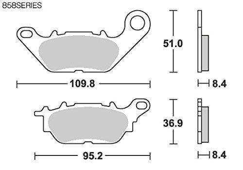 KITACO SBS Brake Pads 858HF Ceramic for YBR125 Cygnus Z (Chinese Model) 777-0858000