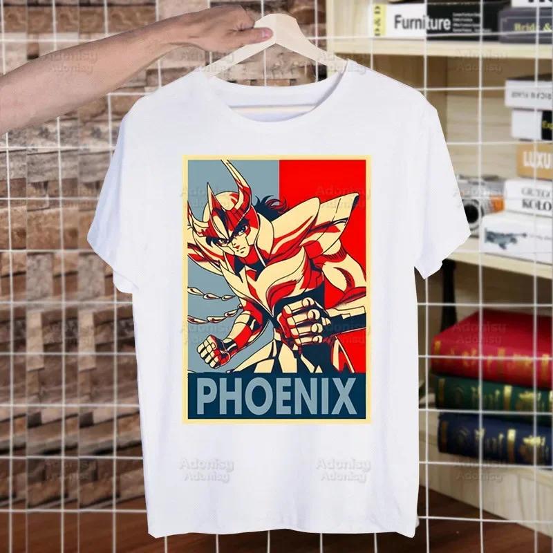 Saint Seiya Anime Manga Phoenix T-shirts Summer Men/Women Hip Hop Funny Print Tshirt Streetwear T Shirts Short Sleeve Tops