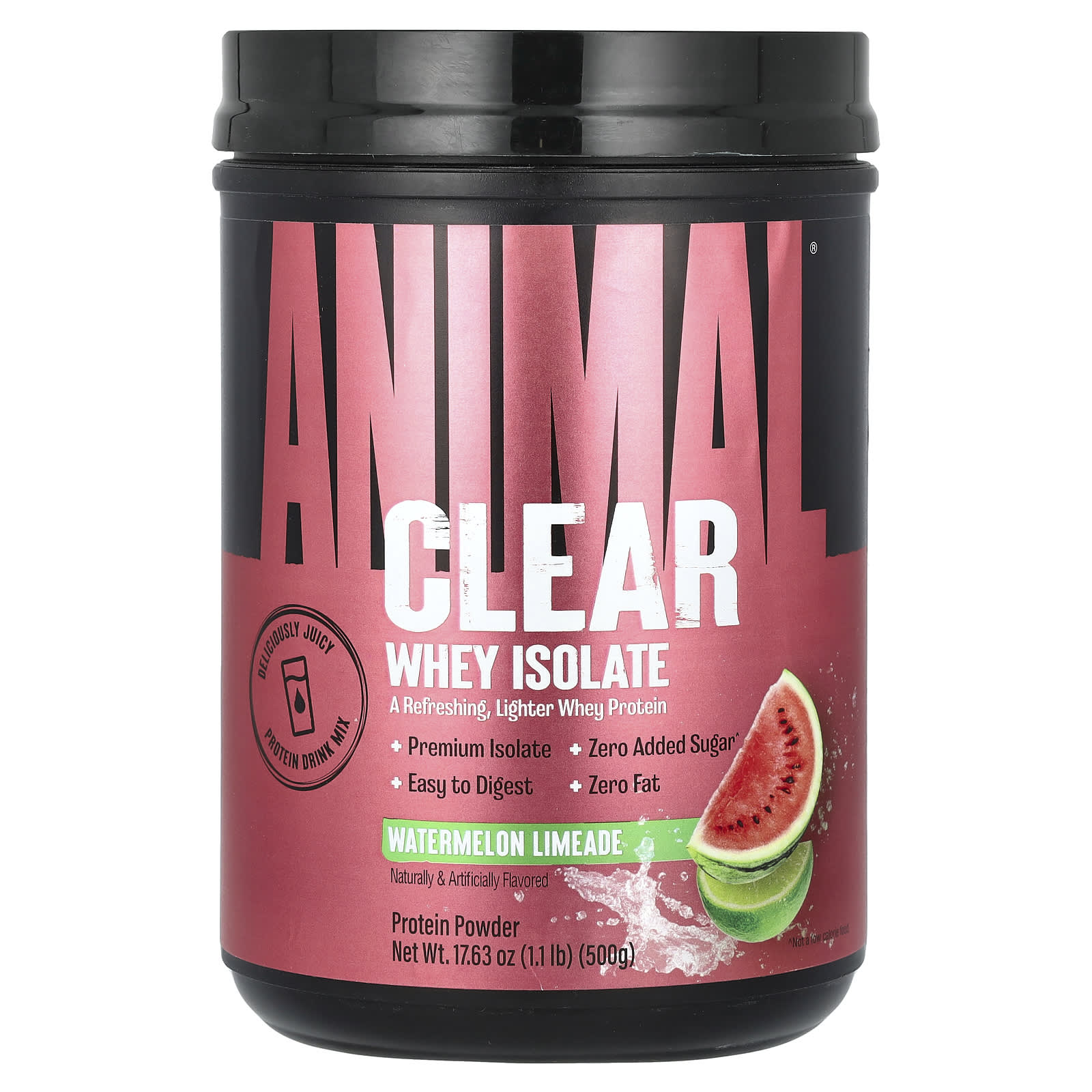 

Animal, clear whey isolate, watermelon limeade, 500g (1.1lb)