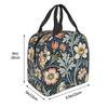 Framed William Morris Botanical Bliss Insulated Lunch Bag for Women Children Leakproof Food Boxes Thermal Lunch Box Tote