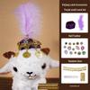 Xinjiang Lamb Hat: Rhinestone-Inlaid Triangle Cartoon Ethnic-Style Accessory for Tourism Wear