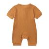 Sommer Neugeborenen Baby Strampler Soild Farbe Baby Kleidung Mädchen Strampler Baumwolle Kurzarm Oansatz Infant Jungen Strampler
