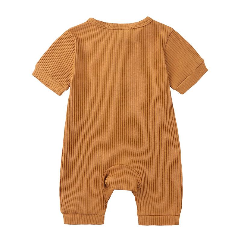 Sommer Neugeborenen Baby Strampler Soild Farbe Baby Kleidung Mädchen Strampler Baumwolle Kurzarm Oansatz Infant Jungen Strampler