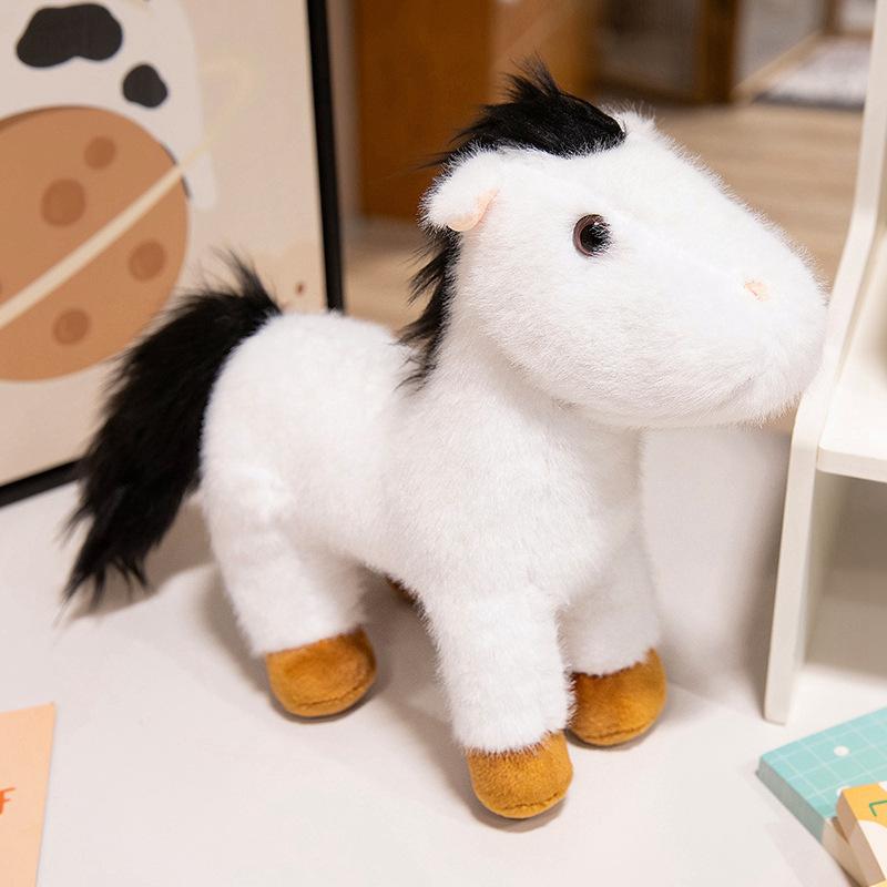 New Simulated Horse Plush Toy Pony Doll Home Decoration Zoo Event Gift Children's Doll