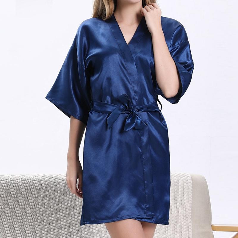 Women Short Sleeve Gown Robe Loungewear Pajamas