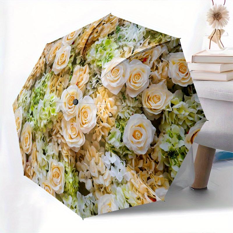 Floral Wall Decor: Elegant Rose & Hydrangea Backdrop for Weddings or EventsUmbrella - Cute Umbrella with Cute Design, Portable