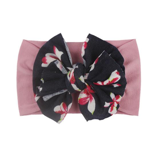 Fashion Floral Childrens Hair Accessories Headband Soft Wide-Brim Elastic Hairband Baby Headwear Comfortable