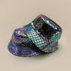 Colorful Reflective Rhombus Performance Bucket Hat Men And Women Shade Hip Hop Party Front And Back Wearing Bucket Hat