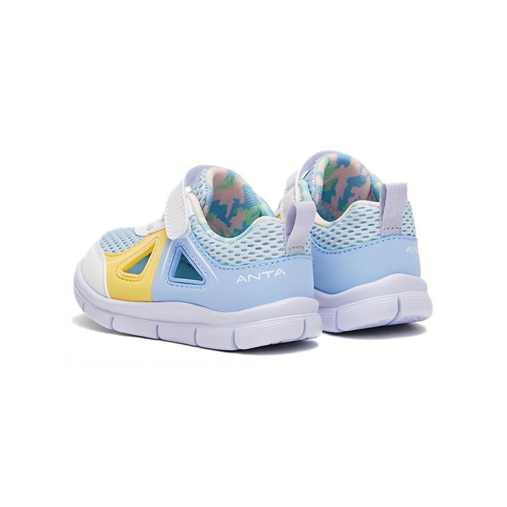 Anta Kids Non-Slip Wear-Resistant Low-Top Walking Shoes Baby Shoes Blue White Yellow A322320050-1