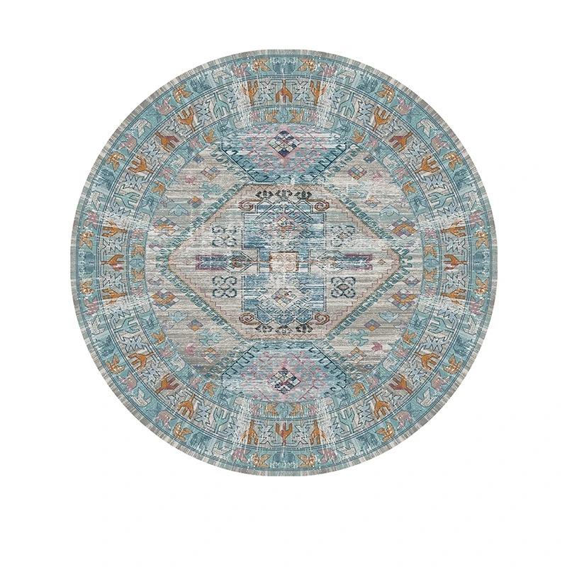 

Винтажные ковры с круглым принтом для спальни, коврики для ванной комнаты, ковры для гостиной, украшение гостиной 40X40CM