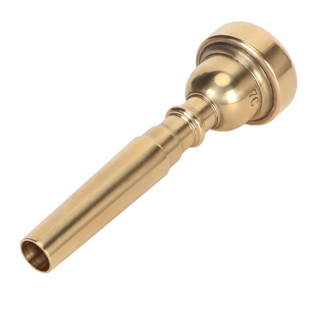 Trumpet Mouthpiece 7C Smoothing Brass Strong High Accuracy Trumpet Practice Mouthpiece with Brush fo