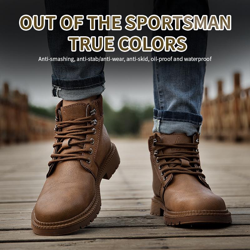 Latest Design Winter Plush Safety Boots Men Waterproof Steel Toe Indestructible Shoes Anti Smashing Puncture Proof Male Footwear