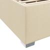 Bed Frame with Mattress Cream 200 x 200 cm Fabric