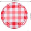 PRETYZOOM 40pcs Jar Lids Metal Canning Lids Red White Checked Jar Screw Caps for Canning Jars Jam Jelly Bottles 63MM